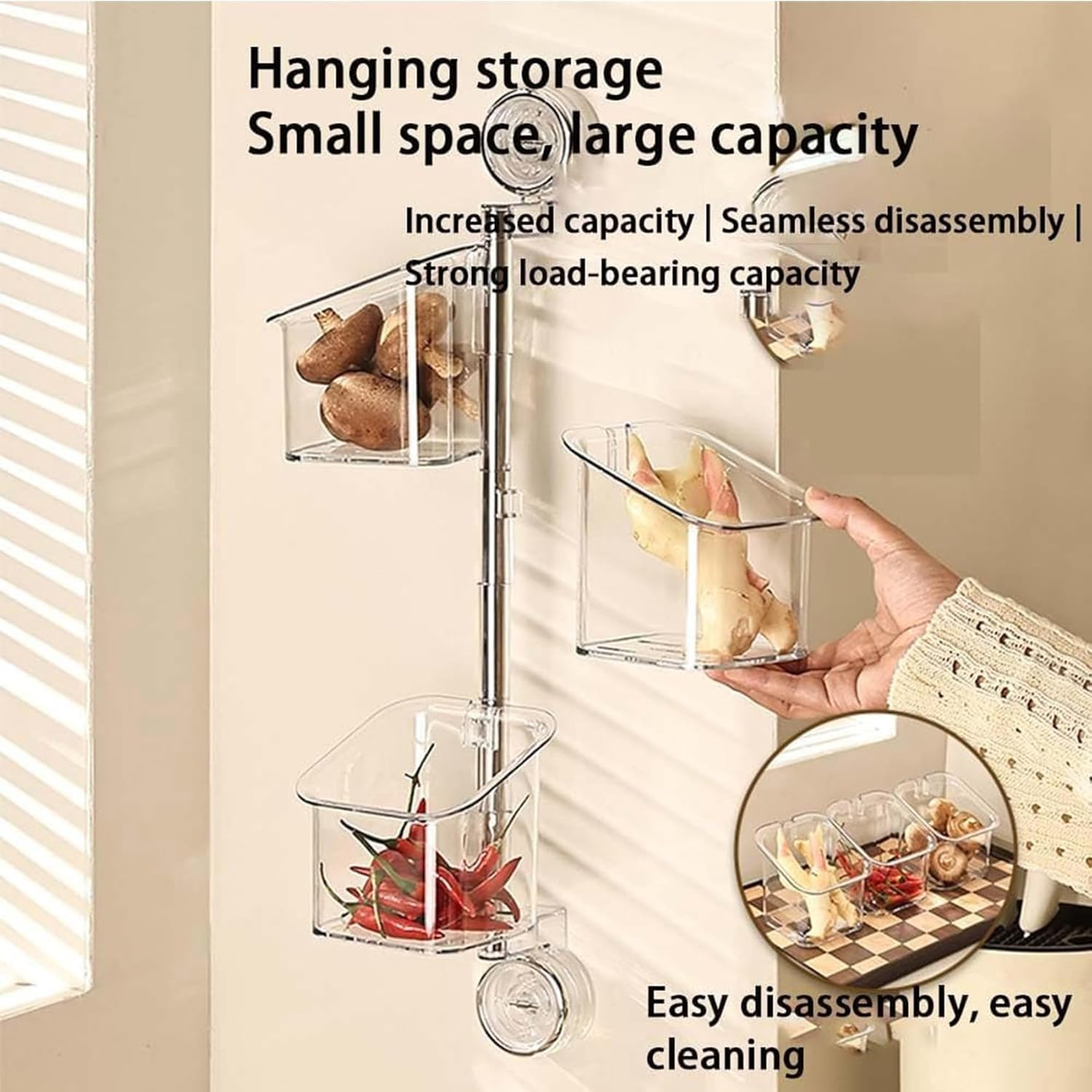 Suction Cup Rotating Organiser