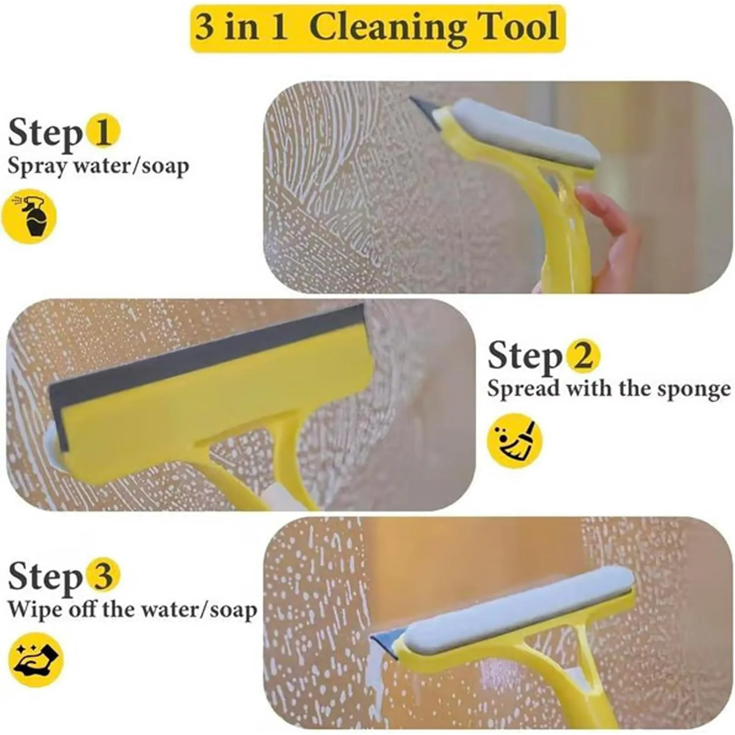 3 in 1 Window Cleaning Scraper